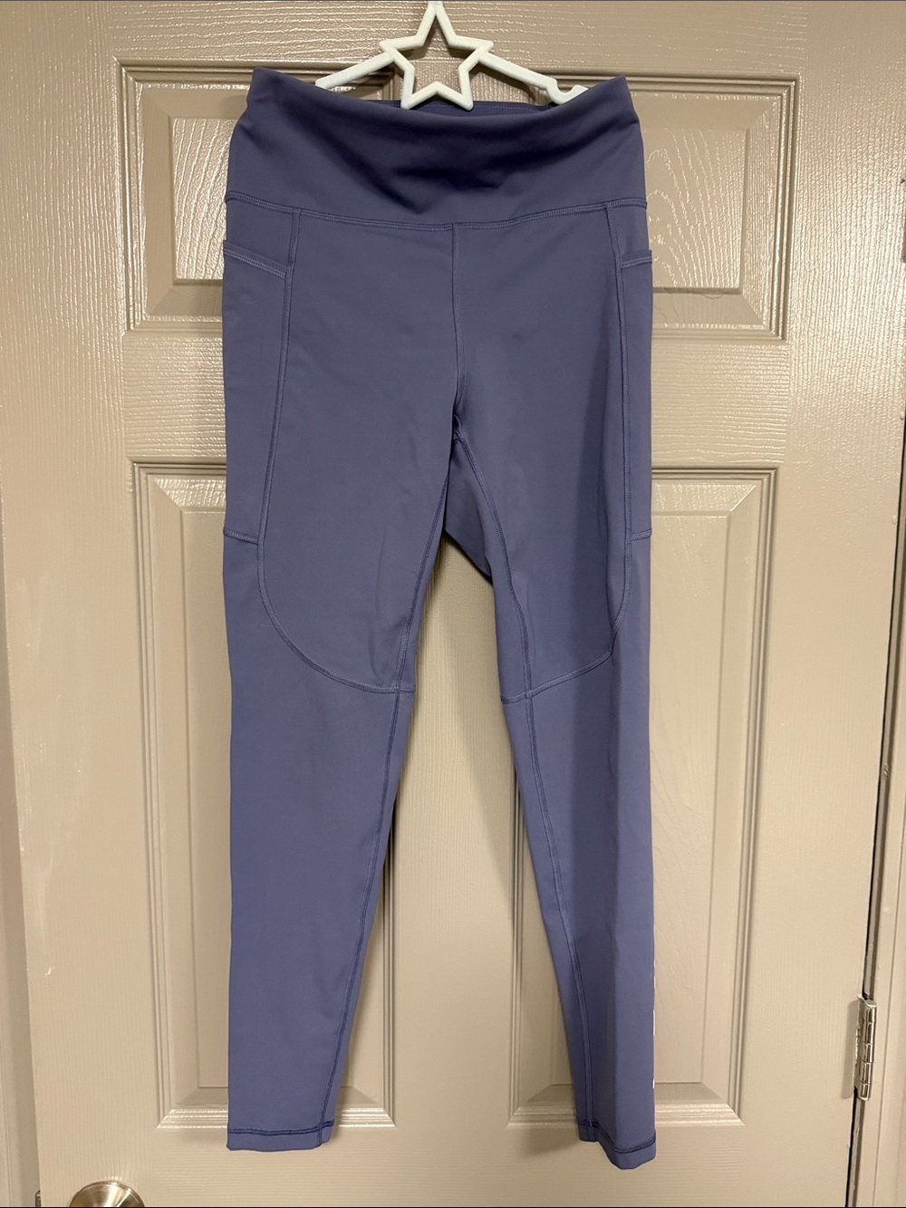 High-Waist Performance Leggings in Slate Blue